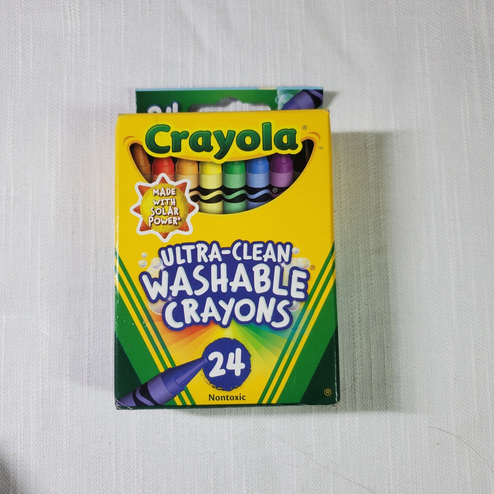 Crayola Washable Crayons 24 Count Nontoxic Coloring Art Supplies Kids School